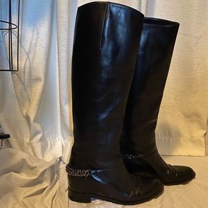 Christian Louboutin Cate Chain-Trim Knee Boot